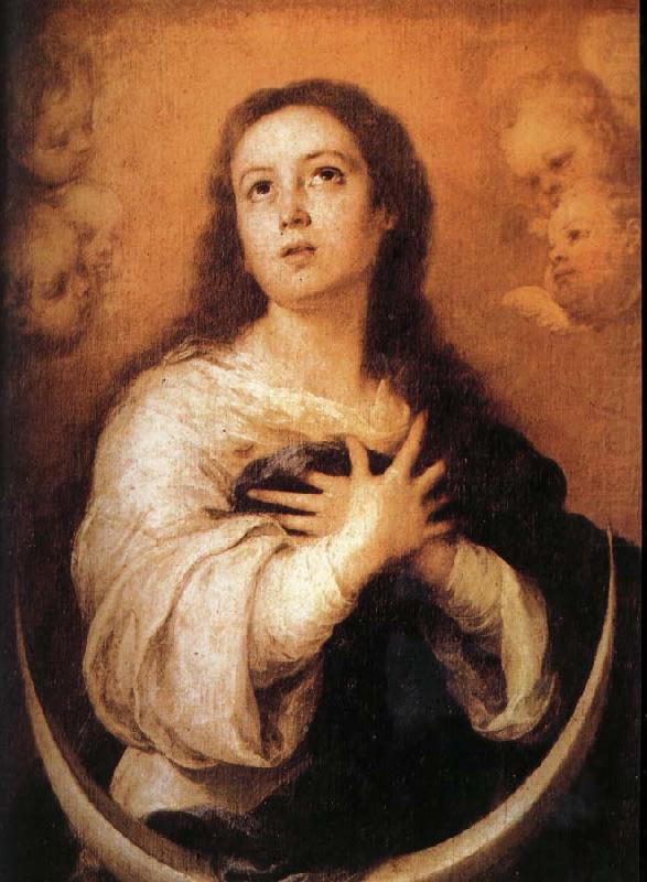 Bartolome Esteban Murillo Half month's pure conception of Our Lady china oil painting image